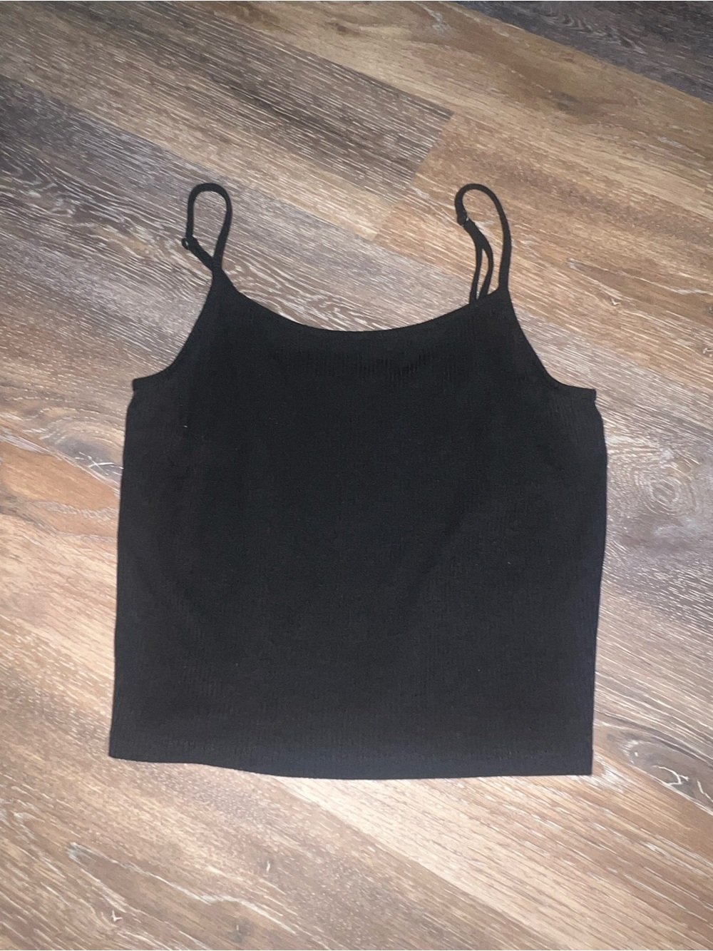 American Eagle Outfitters Black Ribbed Spaghetti Strap Camisole